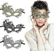The Venetian Lace Masquerade Mask for Women – Elegant Black Gold Silver Party Mask, featuring a women wearing the gold mask