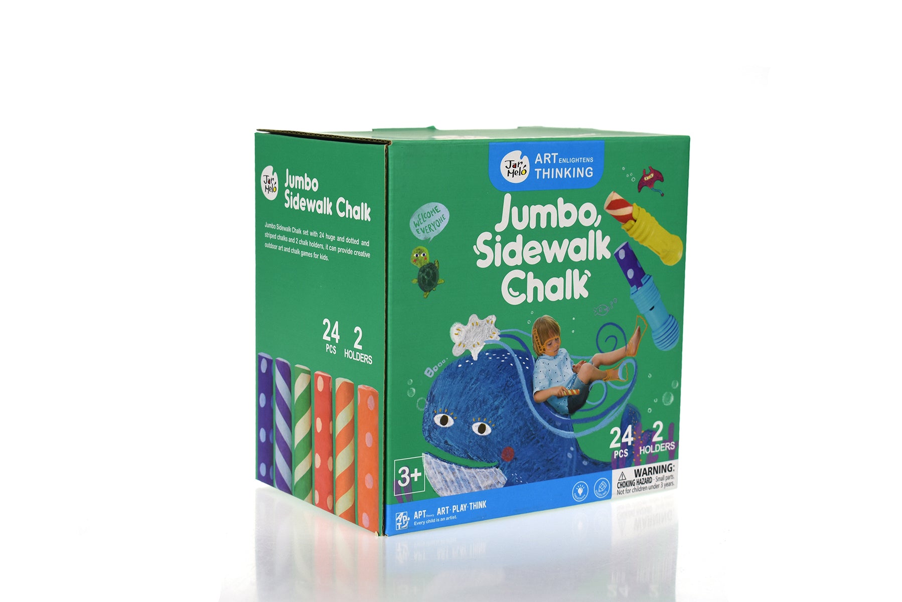 Featuring the Washable Sidewalk Chalk - 24 Colours Kit with 2 Holders, with a rainbow of appealing colours and patterns to create life-size artwork outdoors, whether for the young or young at heart.