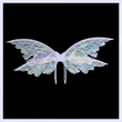 The White Iridescent Fairy Wings Costume Accessory – Adult Butterfly Elf Wings for Dress-Up, Cosplay & Parties