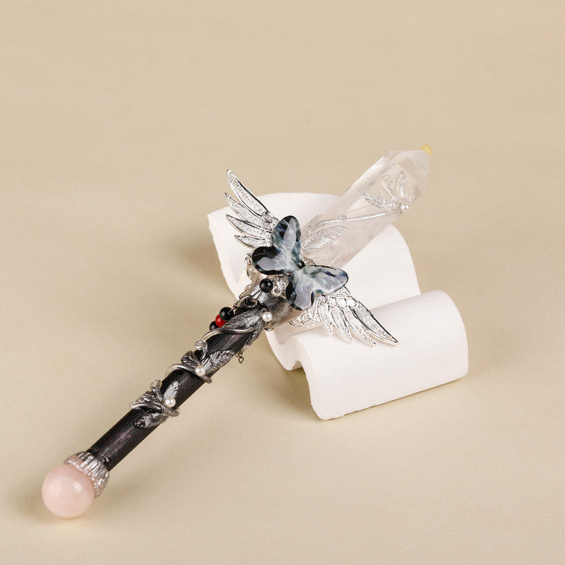 The White Quartz Crystal Wand – Ornate Master Wand for Energy Amplification, Clarity & Spiritual Power