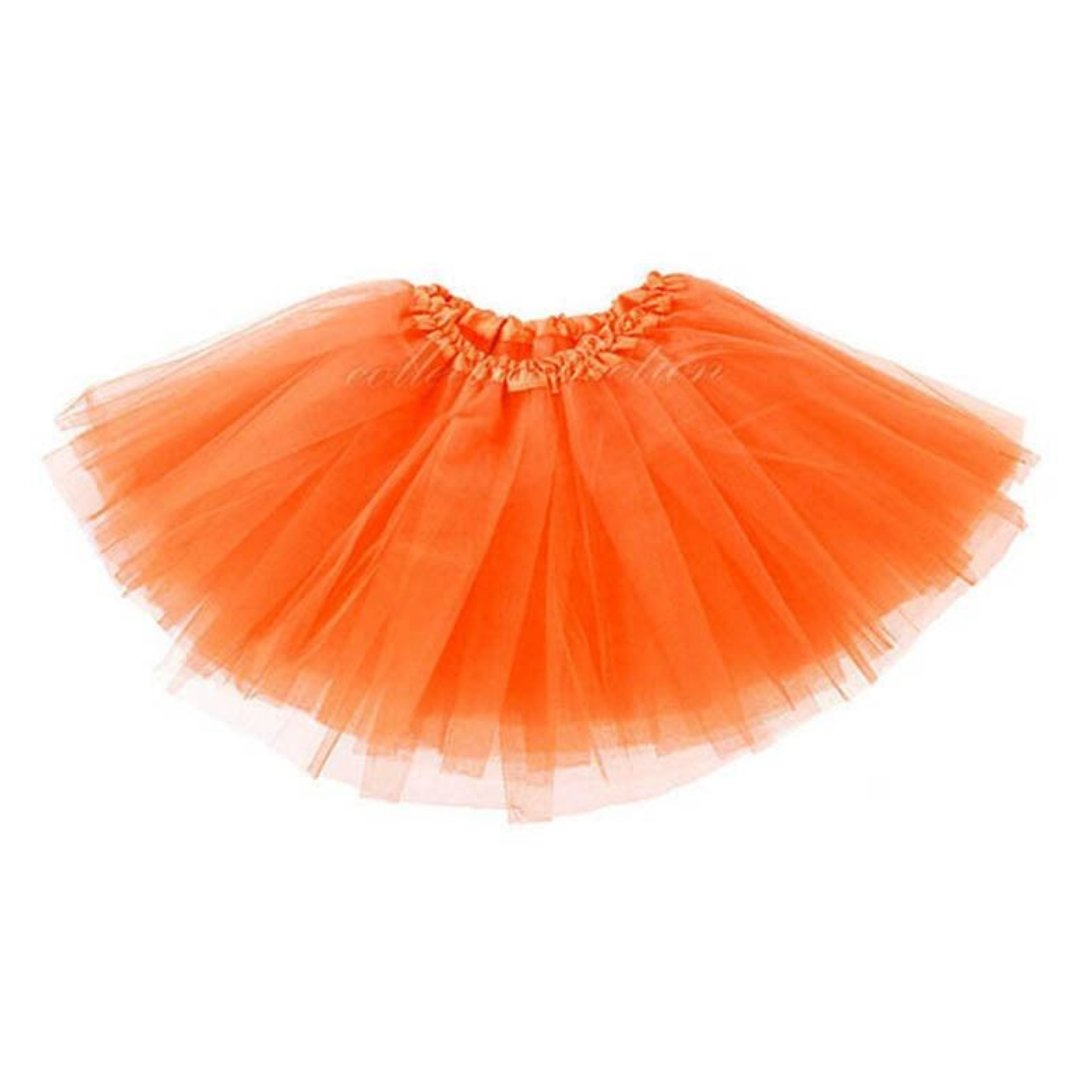 The Women’s 3-Layer Tulle Tutu Skirt – Adult Costume Dress-Up Ballet Party Skirt for 80s Themes, Festivals & Dancewear – Orange