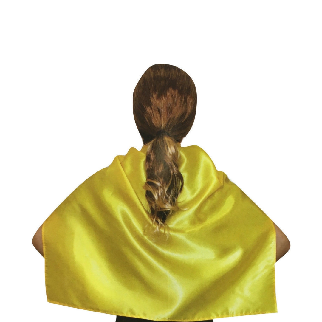 Superhero and Prince Cape Kids Party Costume - Yellow Short